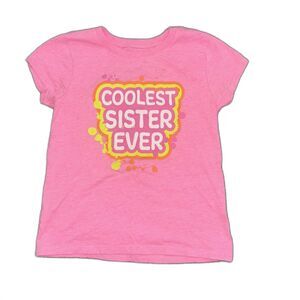 Children's Place Coolest Sister Ever Pink Shirt Size 5/6